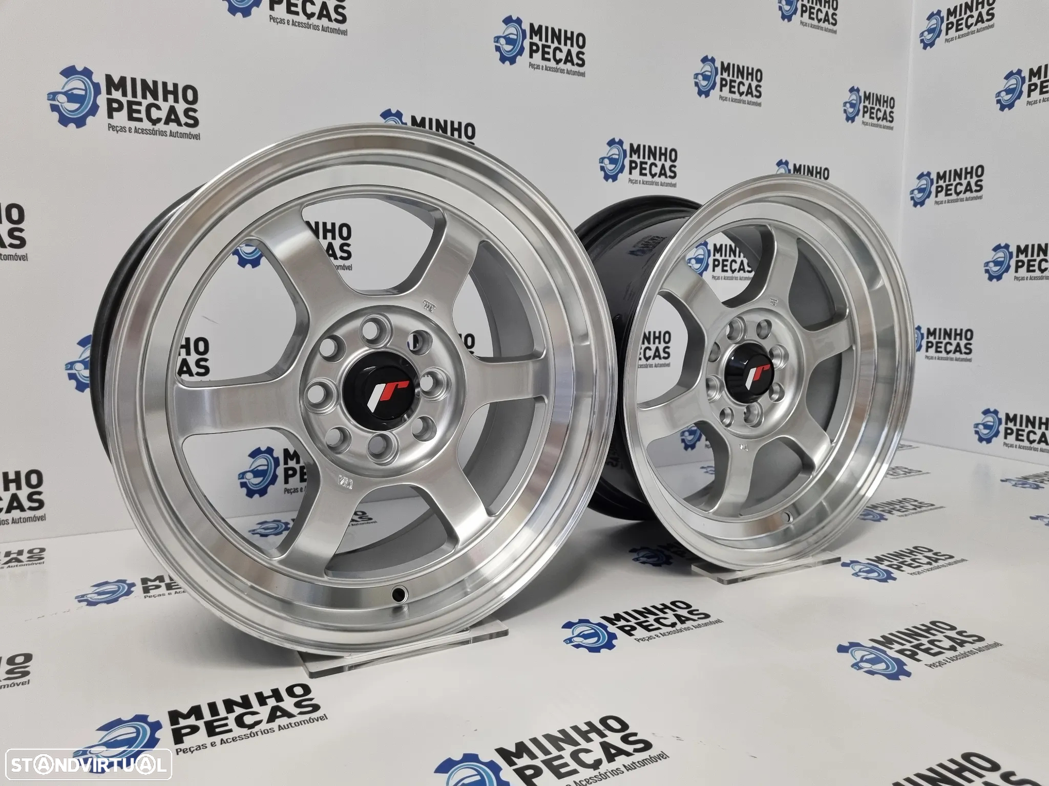 Jantes Japan Racing (JR12) em 15 Hyper Silver - 3