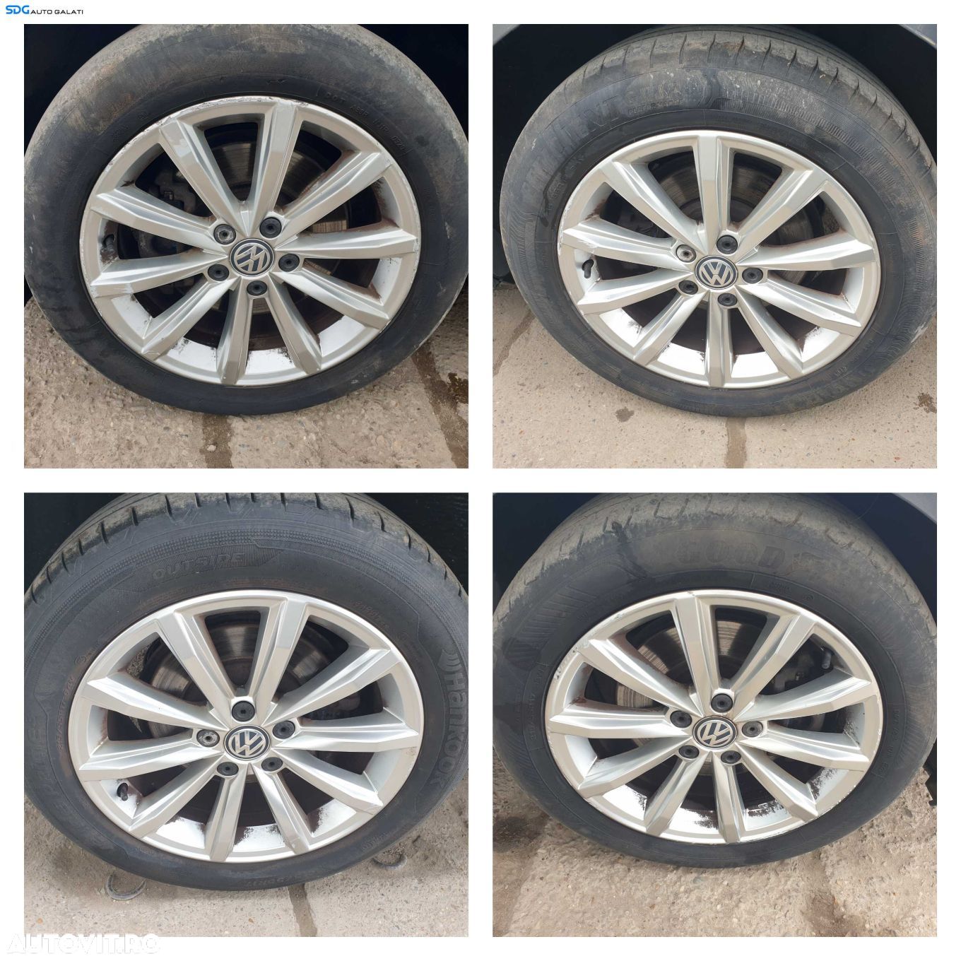 Set 4 Jante Roti Aliaj 215 55 17 R17 5x112 Skoda Superb 2 2008 - 2015 [K4700] - 1