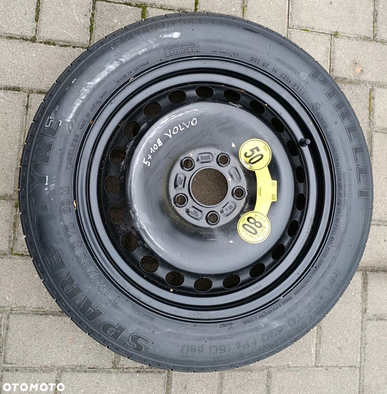 Volvo V50 koło dojazdowe zapasowe 125-85-16 5x108 S40 II C30 - 1