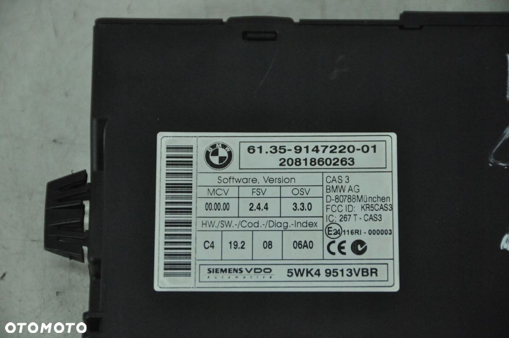 Bmw E82 Komputer Zestaw Startowy 2.0D N47 Nr 346 - 4