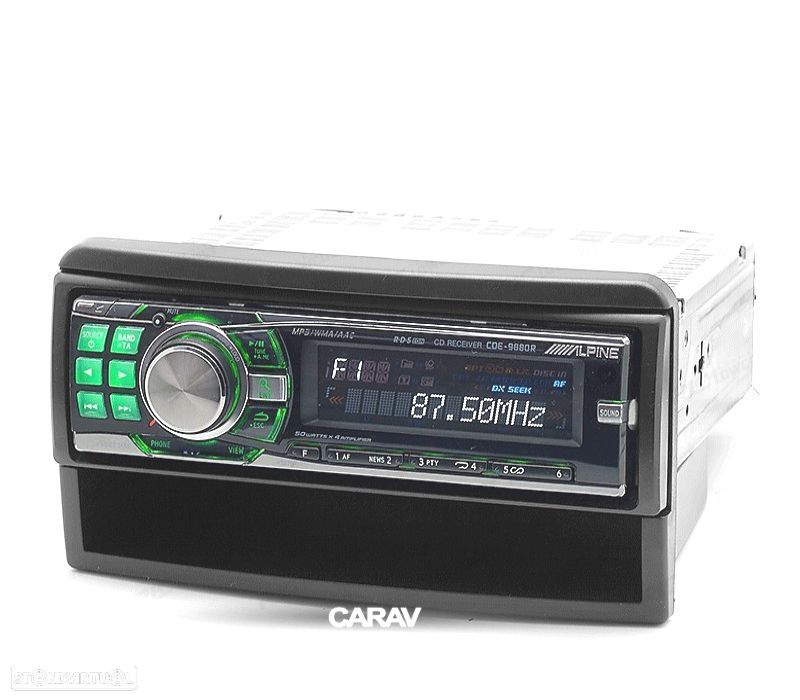 MOLDURA ADAPTADOR PRETO PARA RADIO 1-DIN FORD FIESTA FOCUS GALAXY MONDEO COUGAR PUMA ESCAPE EXPLORER - 5