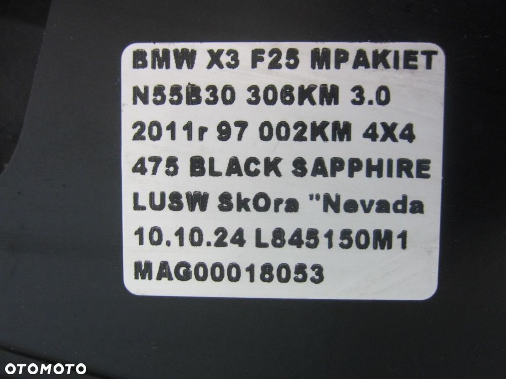 BMW X3 F25 N55 X4 3.0 PAS PRZEDNI BELKA CHŁODNICE WZMOCNIENIE 51117371989 - 10