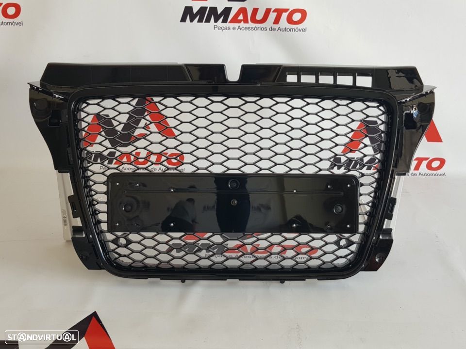 Grelha Frontal Audi A3 8P Facelift (2007-2012) RS3 Preto Brilho - 1