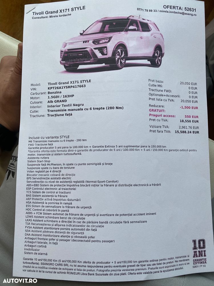 SsangYong Tivoli Grand 1.5 T-GDI STYLE - 9
