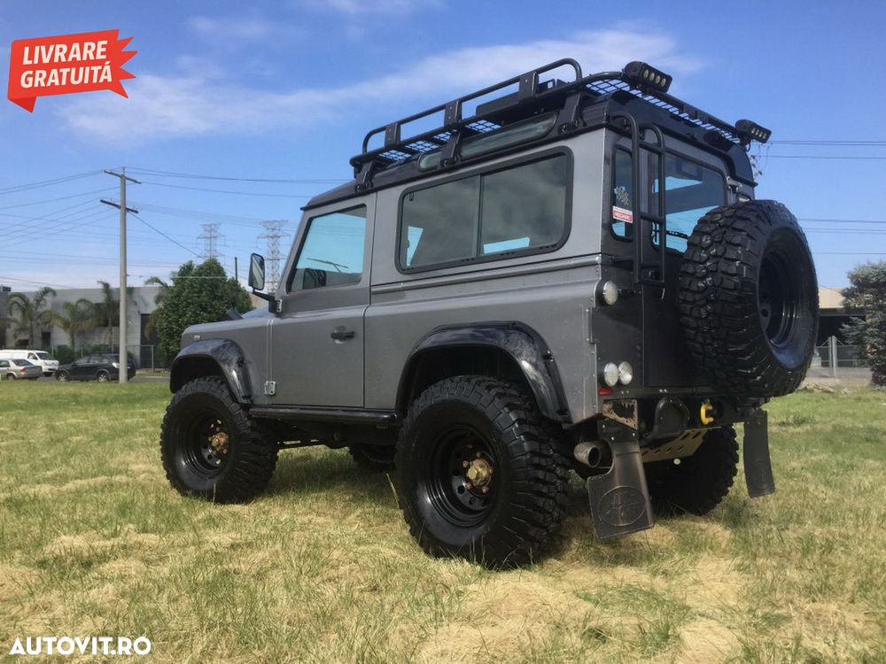 Prelungiri Aripi Extensii Aripi Land Rover Defender 90 & 110 (1990-2016) Negru Luc- livrare gratuita - 6