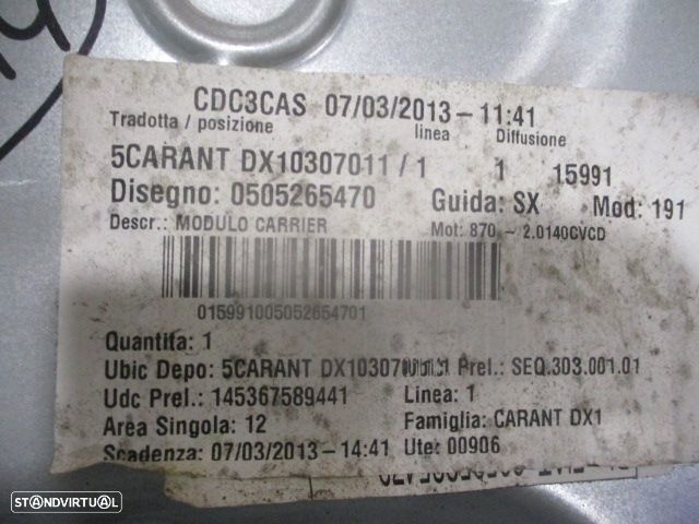 Elevador Sem Motor 0505265470 ALFA ROMEO GIULIETTA 2 FASE 1 2013 2.0JTD 140CV 5P BRANCO FD - 3