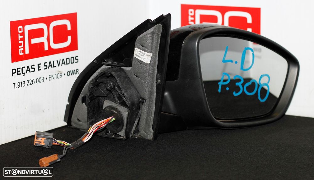 ESPELHO RETROVISOR DIREITO PEUGEOT 308 - 2