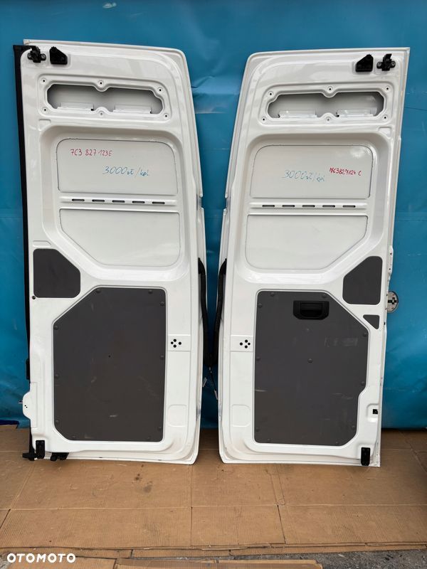 VW CRAFTER 2 MAN TGE 17- DRZWI Tylne kompletne prawe lewe białe wysokie - 9