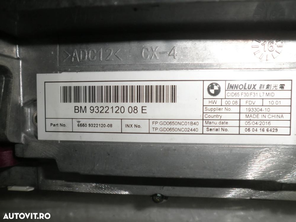 Display navigatie BMW Seria 4 F32 9322120 - 3