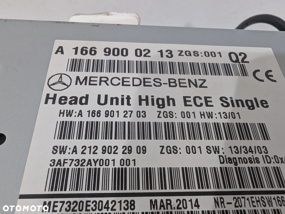 MERCEDES W166 RADIO NAWIGACJA A1669000213 - 5