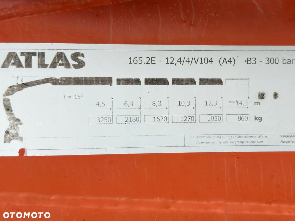 MAN TGS 28.360 * WYWROTKA 4,80m * ATLAS 165.2E - A4 + PILOT * 6x4 - 9