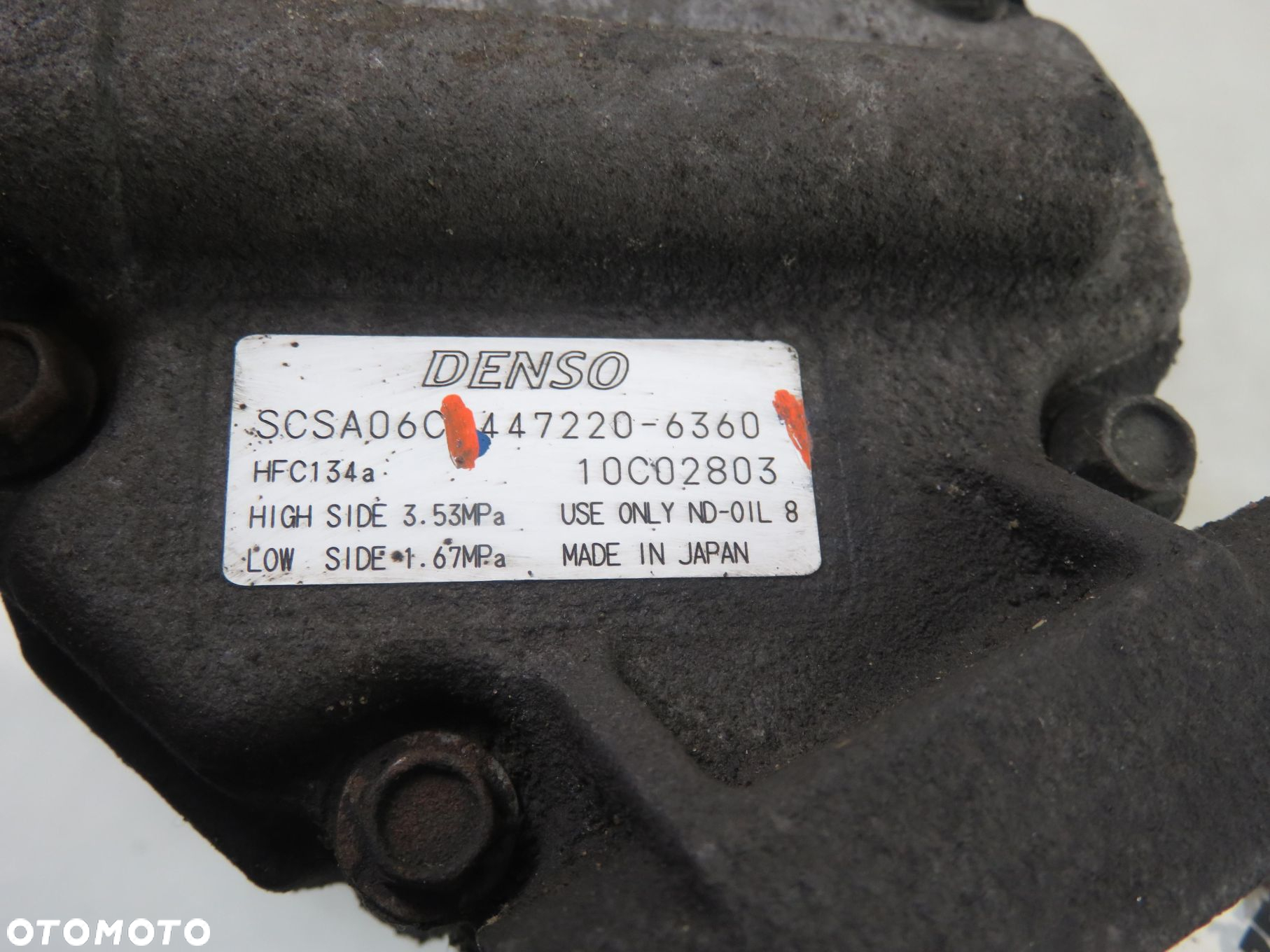 KOMPRESOR KLIMATYZACJI TOYOTA COROLLA E12 2.0 D-4D 4472206360 - 2