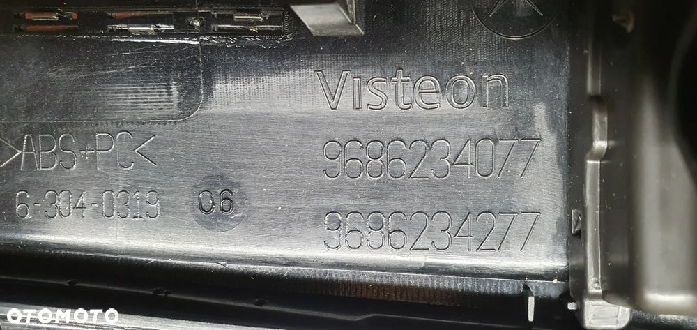 Kratki nawiewu środkowe osłona wyświetlacza Citroen C5 III 9686234077 - 5