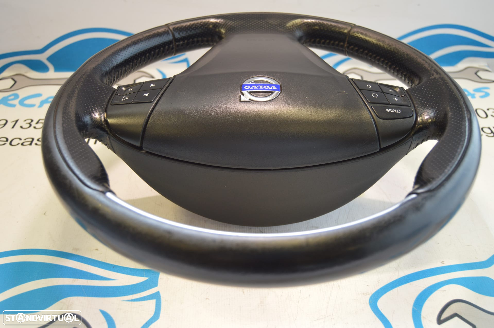 VOLANTE GUIADOR COMPLETO VOLVO C30 533 RDESIGN R-DESIGN R DESIGN PELE PERFURADA COMANDOS MULTIFUNÇÕES AIRBAG V50 V60 - 9