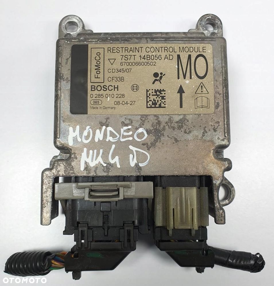MODUŁ SENSOR AIRBAG FORD MONDEO MK4 7S7T-14B056-AD 0285010228 - 1