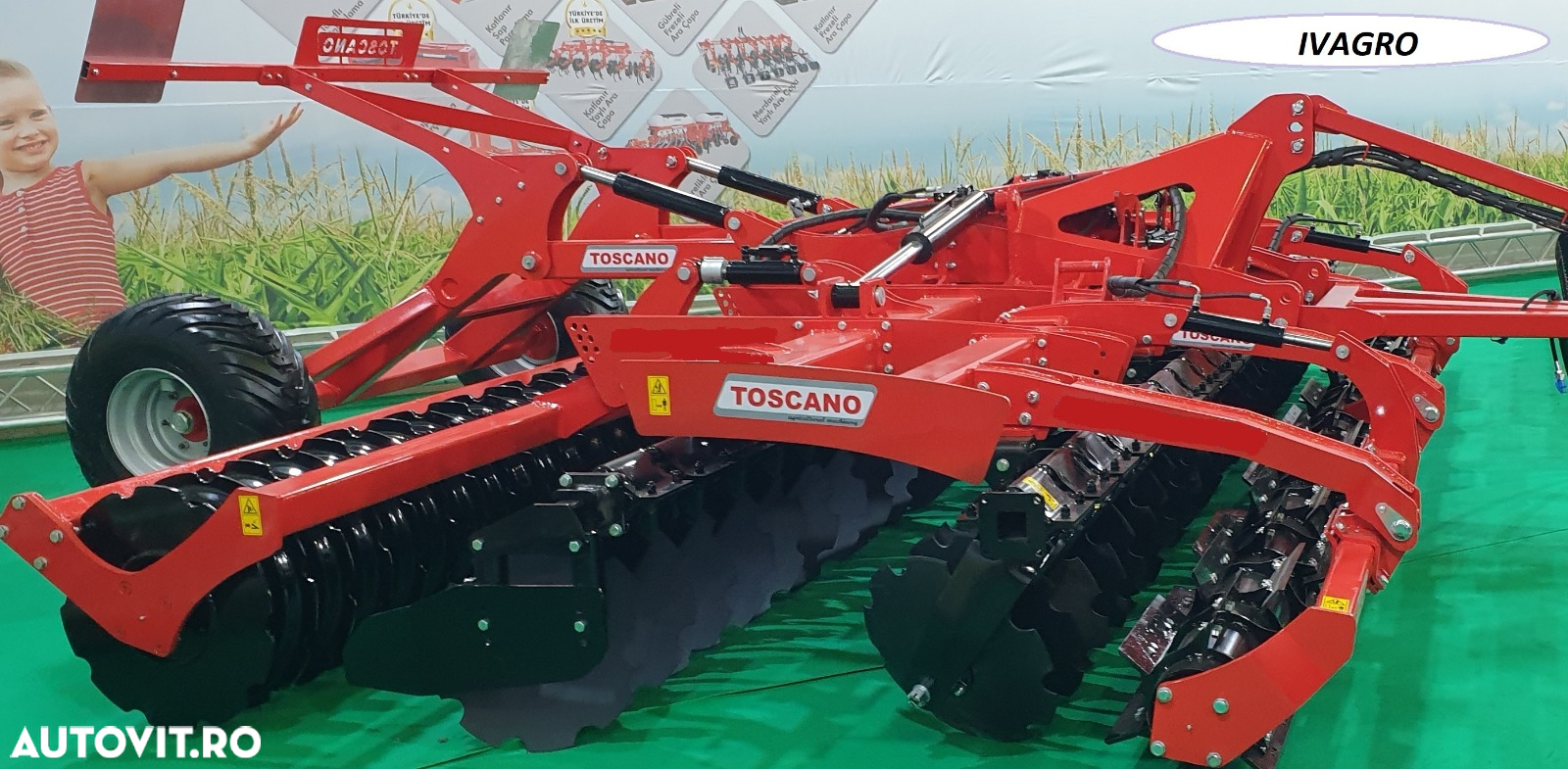 Toscano IVAGRO Grapa cu discuri 3 - 4 - 5 m - 8