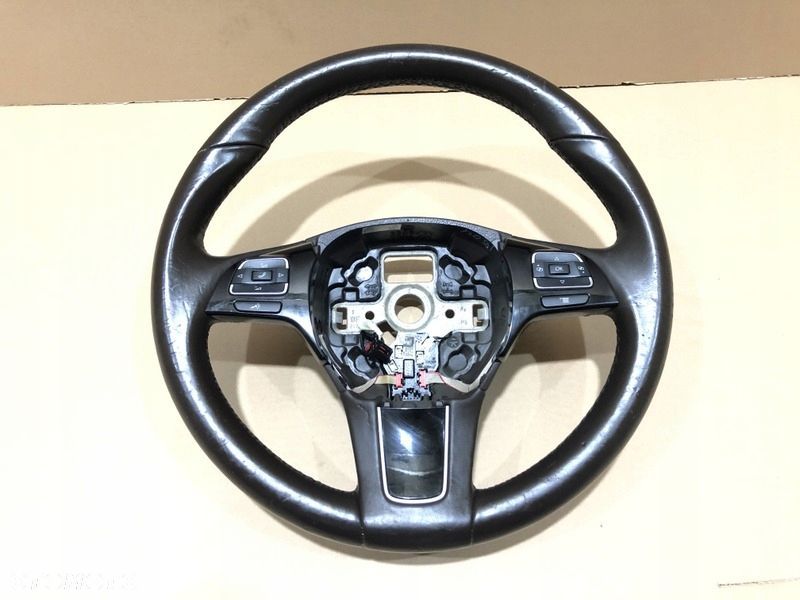 TOUAREG R-LINE KIEROWNICA SKÓRZANA 7P6419091K BRĄZ - 1