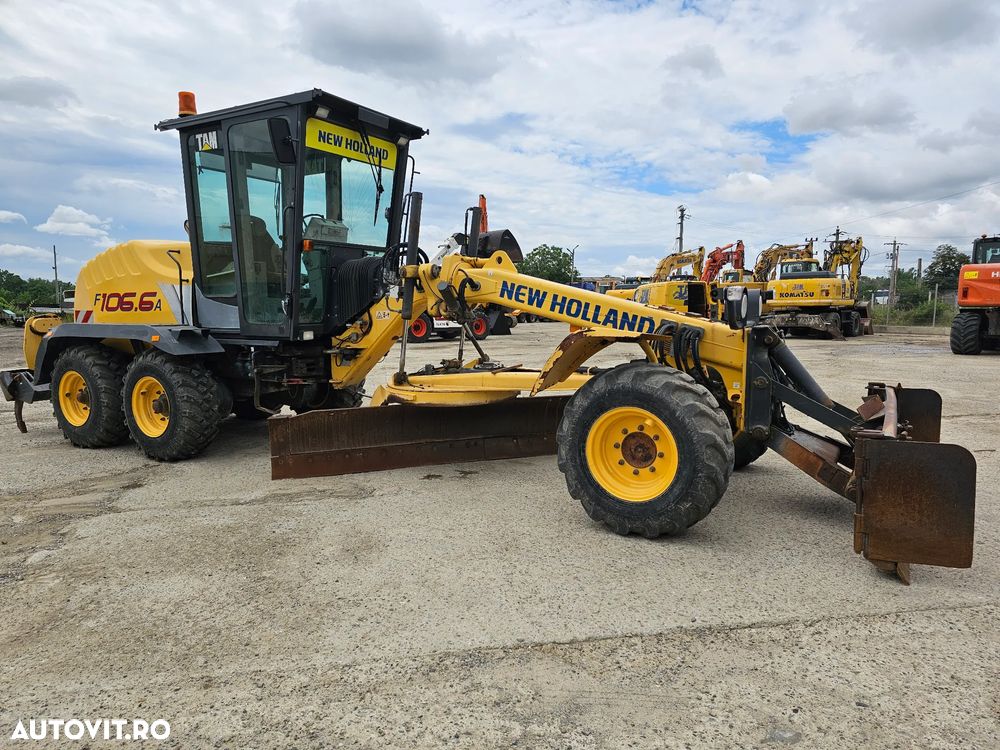 New Holland F106.6 A greder autogreder 6x6 laser complet - 6