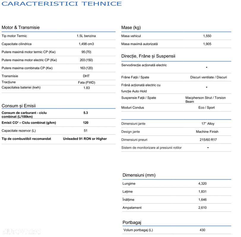 Chery Tiggo 4 1.5 TGDI DHT HEV Comfort - 33