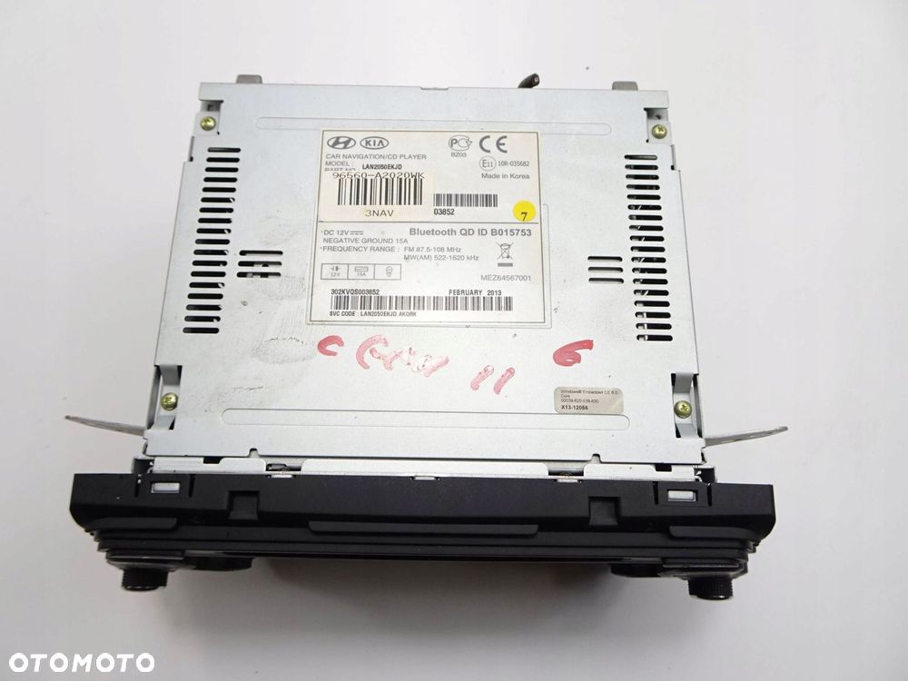 radio cd kia pro ceed ii 96560a2020wk - 6
