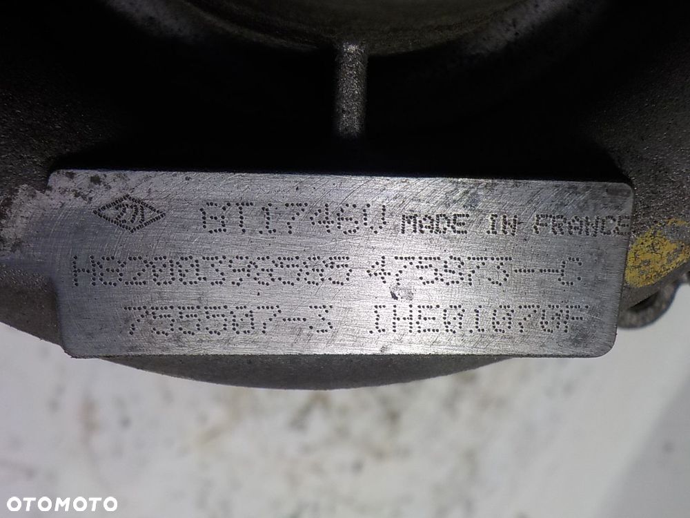 RENAULT SCENIC II TURBOSPRĘŻARKA TURBINA H8200398585 - 8
