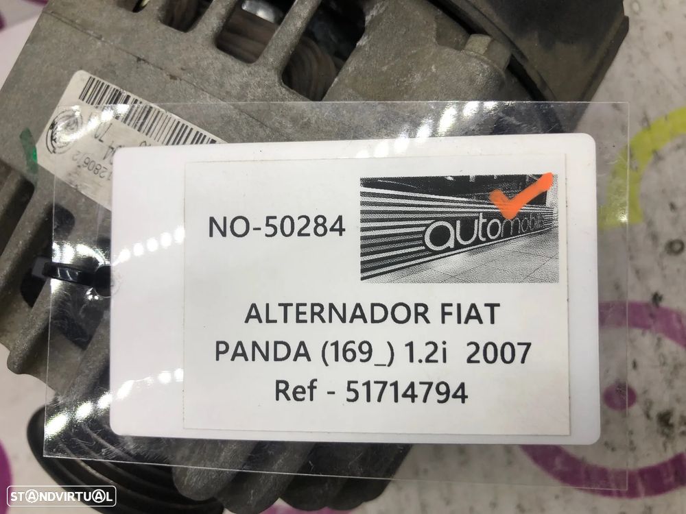 Alternador FIAT PANDA (169_) 1.2i Ref - 51714794 NO-50284 - 5
