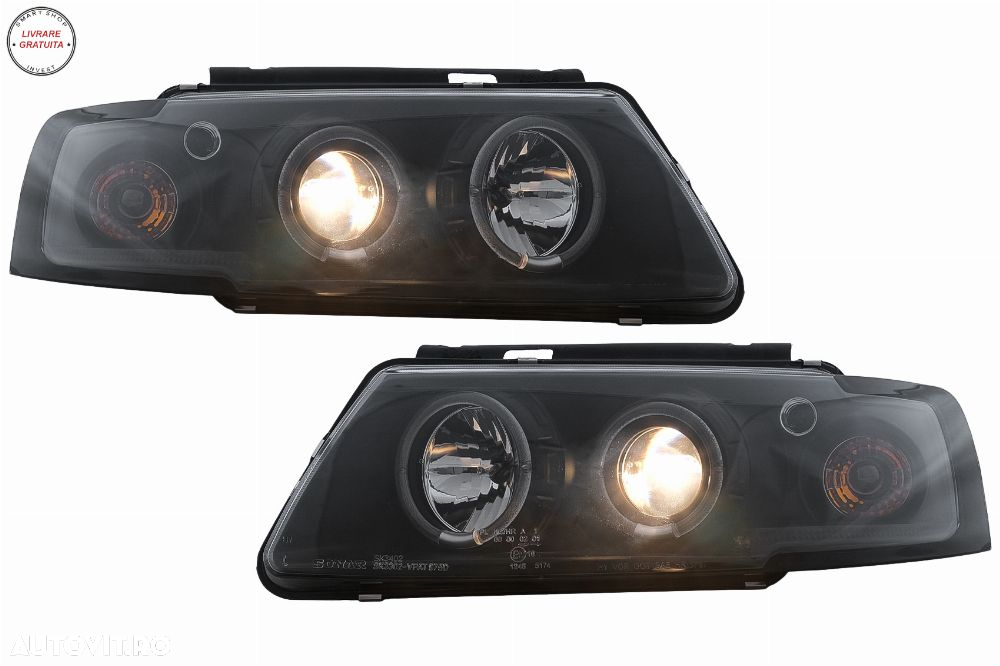 Faruri Angel Eyes VW Passat B5 3B (11.1996-08.2000) Negru- livrare gratuita - 6