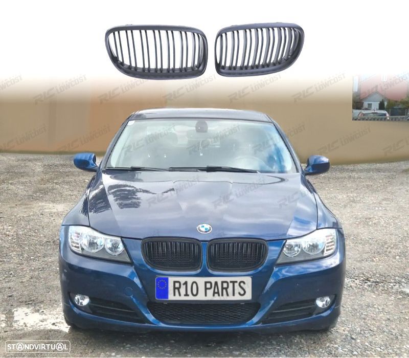 GRELHAS BMW E90 E91 08-12 LOOK M PRETO MATE - 1
