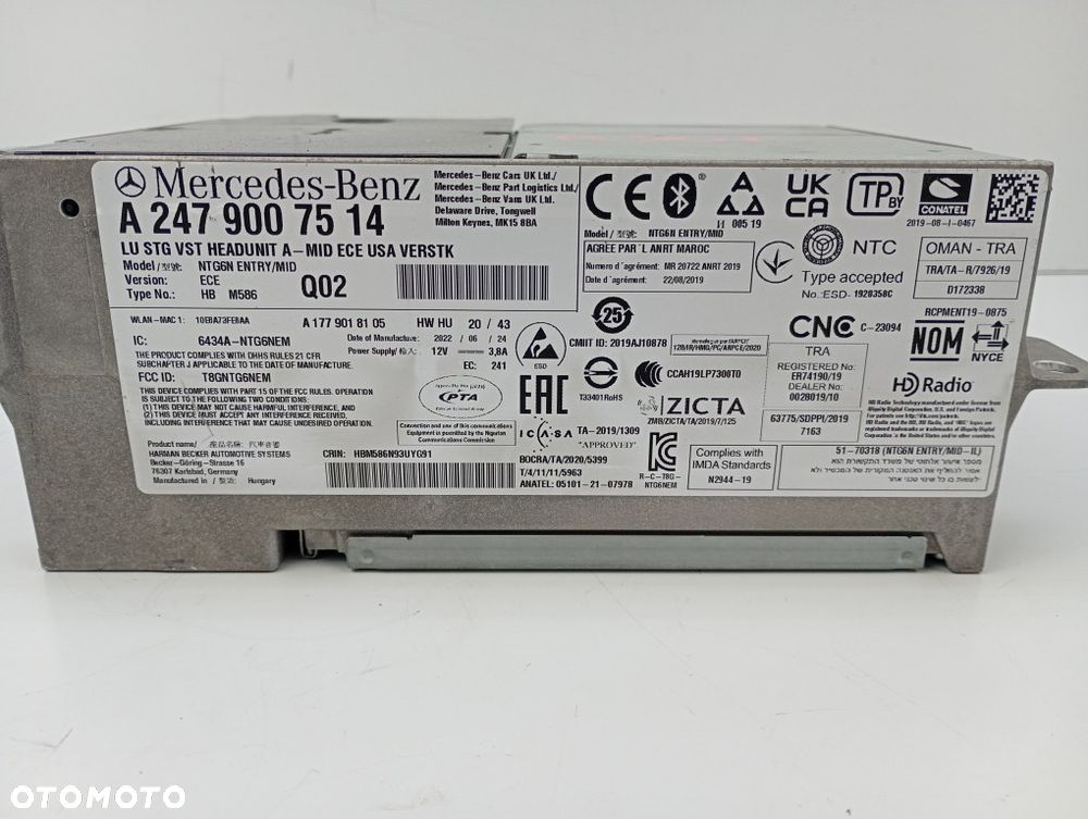 radio nawigacja mercedes CLA W117 W118 W247 sprinter W907 W910 A2479007514 - 5