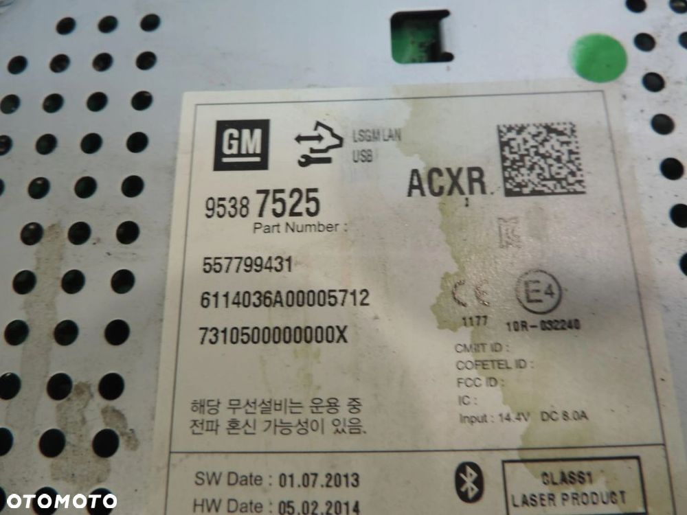 RADIO WYŚWIETLACZ OPEL MOKKA 95387525 PANEL 13429880 95363963 - 5