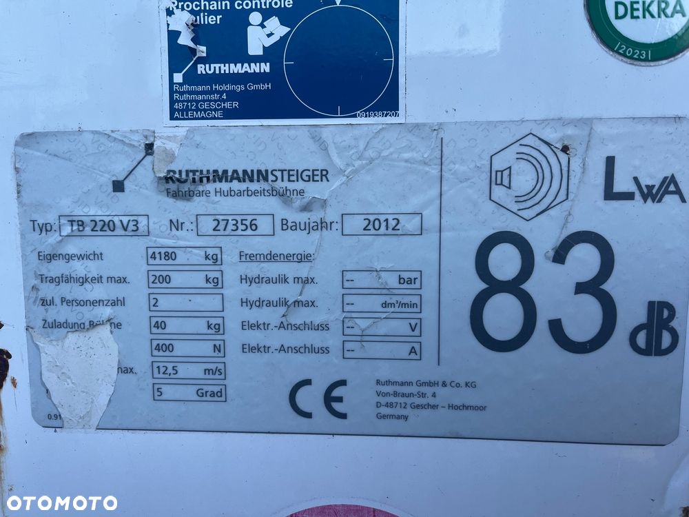 Mercedes-Benz Podnośnik Koszowy Zwyżka Izolowany Kosz!!!  Ruthmann TB220 22 metry 14 w Bok Udt jak Wumag Multitel Gsr - 21