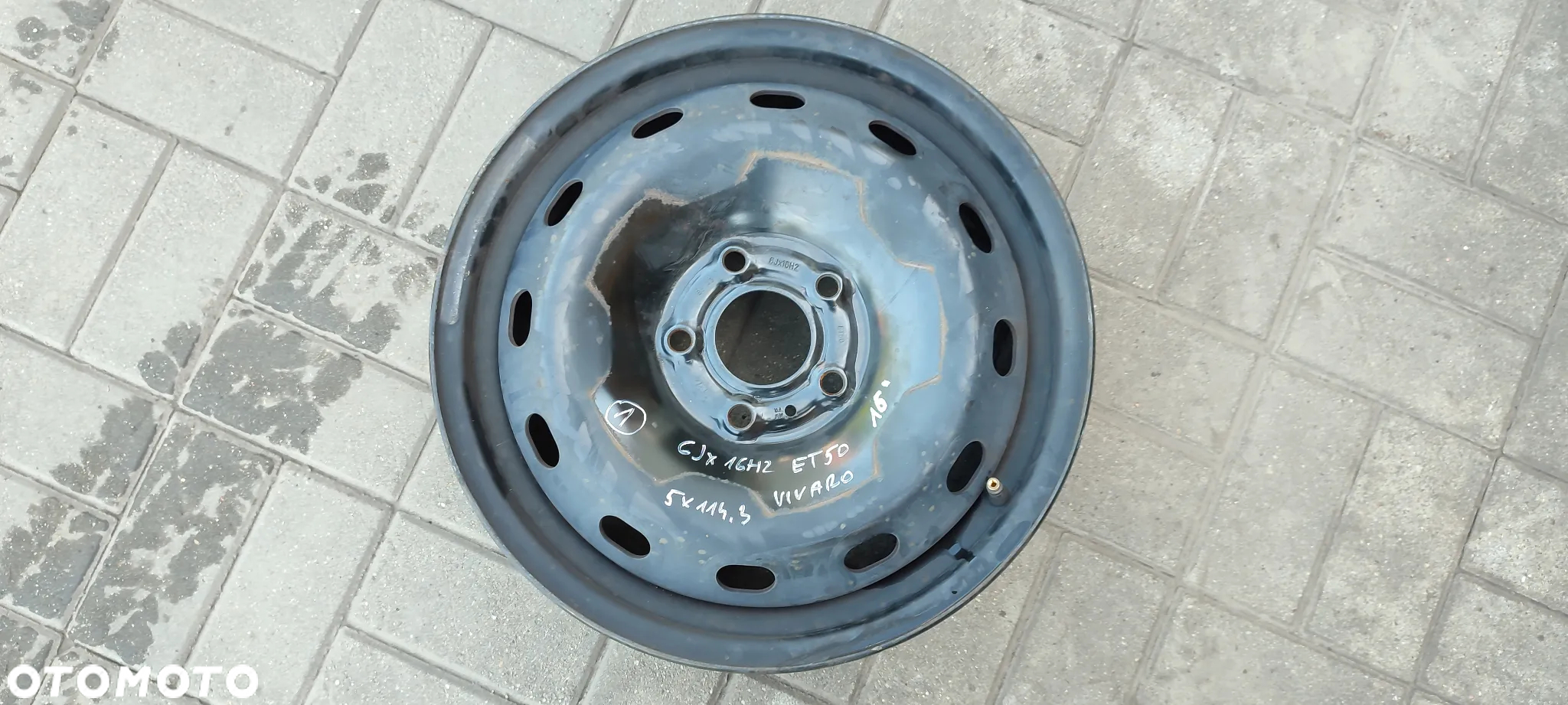 FELGI STALOWE 5x114,3 6Jx16 CALI ET50 RENAULT TRAFIC III VIVARO B TALENTO PRIMASTAR KOMPLET 4 SZTUKI - 2