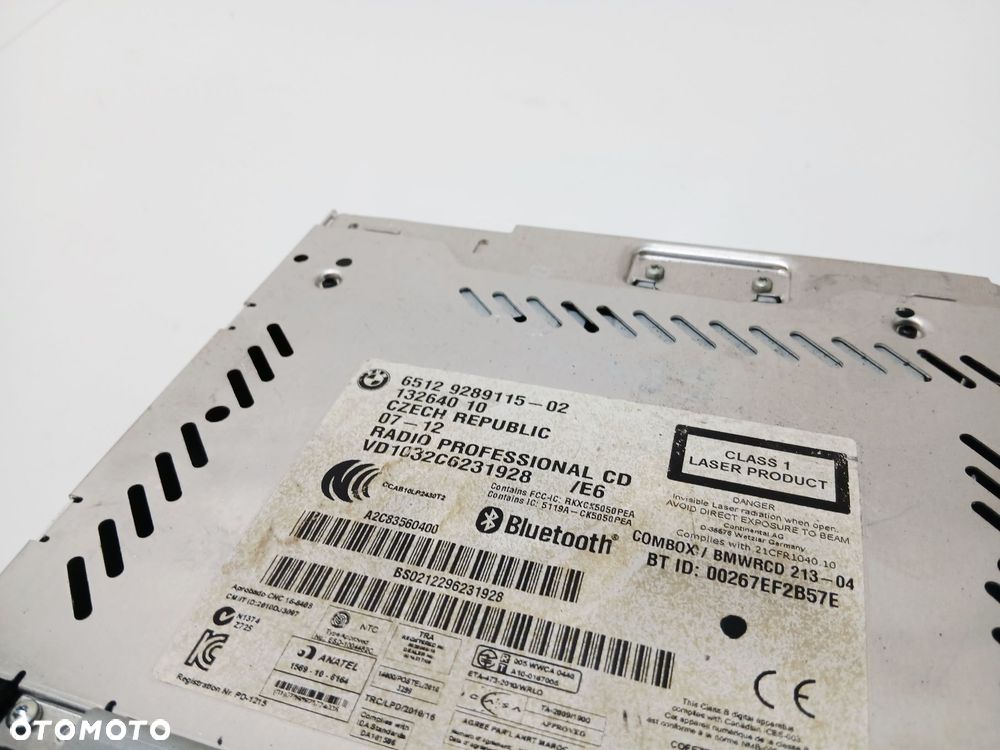 RADIO CD PROFESSIONAL BMW X1 E84 OE 9289115 (0005630) - 8