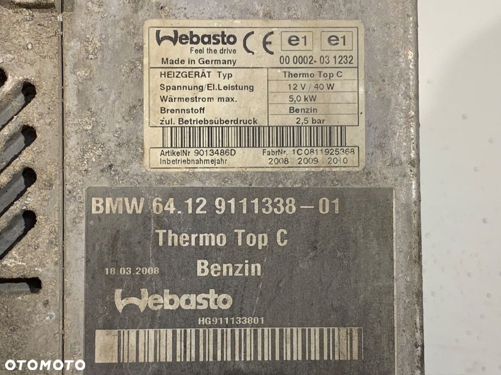 WEBASTO - 611.00 PLN - BMW 5 Touring (E61) 2004 - 2010 520 i 125 kW [170 KM] benzyna 2007 - 2010 - 5