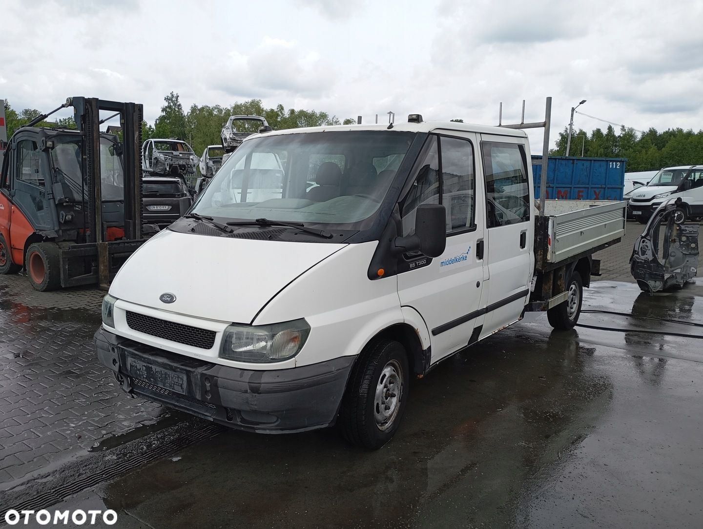 FORD TRANSIT MK6 VI 00-06 BŁOTNIK PRZÓD LEWY BIAŁY - 1