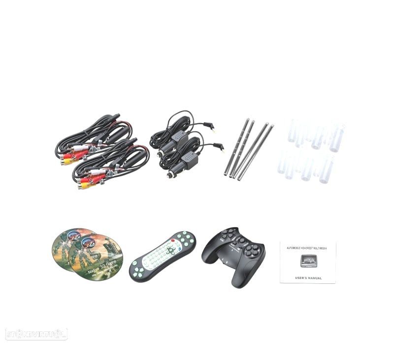 ENCOSTO DE CABEÇA MULTIMEDIA DVD 9" PULGADAS TACTIL COR EM PRETO - 8