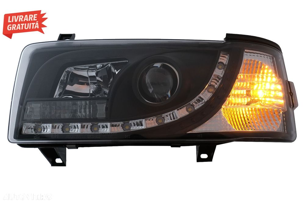 Faruri LED DRL VW Transporter T4 (1990-2003) Negru- livrare gratuita - 4
