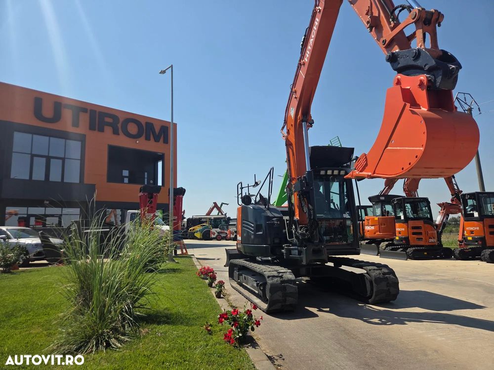 Hitachi ZX85-6, 2022, 2.787h, CUPLA RAPIDA HIDRAULICA+3 cupe NOI, adanc sapare 5m, latime 2,3m, senile cauciuc 80% ok doar 444h deplasare, inst picon pe brate, aer cond, camera spate, scaun incalzit, LAMA NIVELARE, Masa 8,5t, leasing, PROMOTIE 62.900Eur+Tva - 9