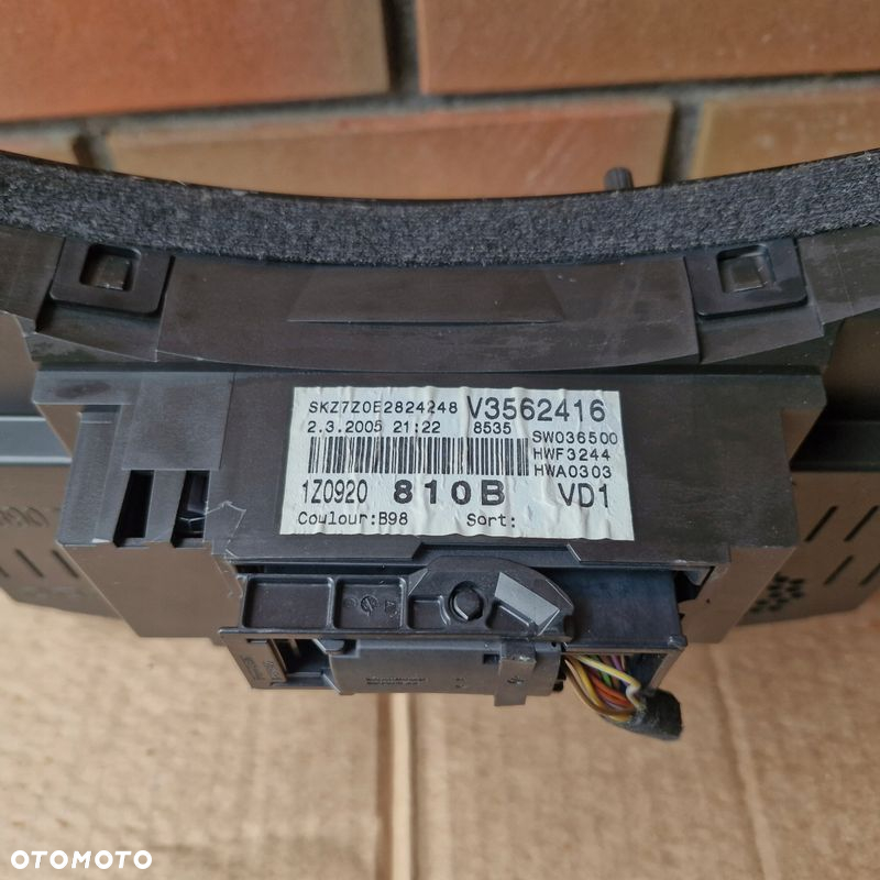 SKODA OCTAVIA II 04-08r HB 5-D 1.6 8V MPI LICZNIK ZEGARY EUROPA 1Z0920810B - 3