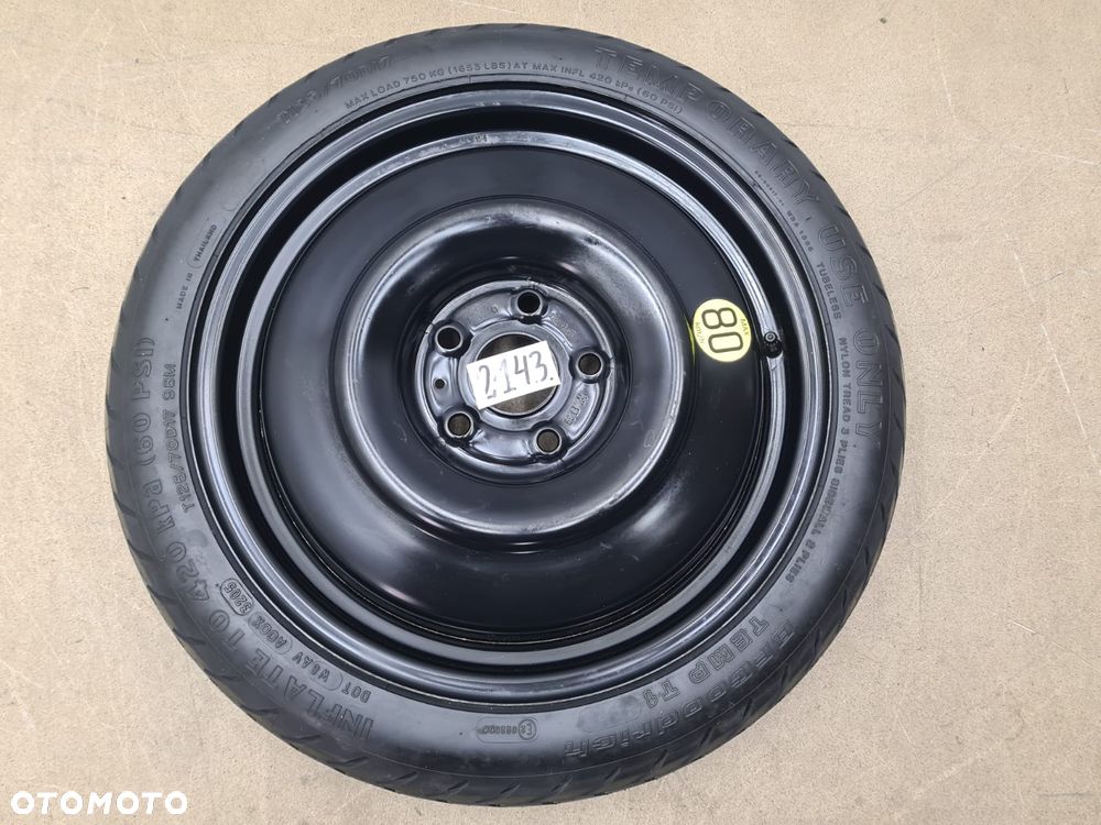 Toyota Auris  Corolla koło dojazdowe 17 cali 5x114,3 4Tx17FH 125/70 ET39 - 7