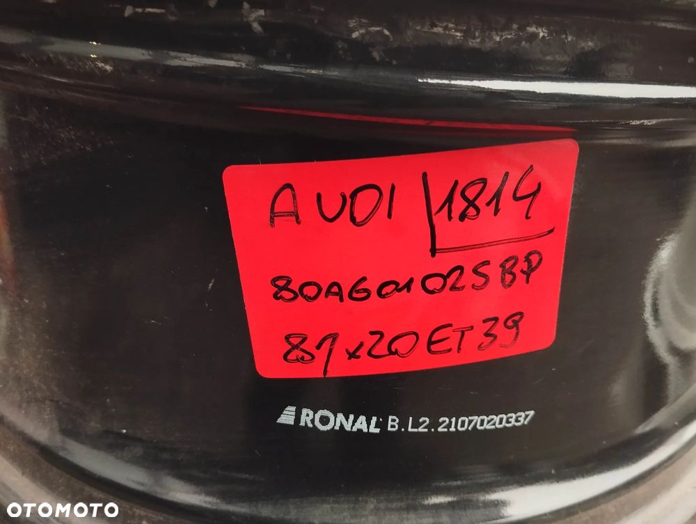 FELGA ALU AUDI Q5 80A 80A601025 5X112 8J X 20 ET 39 1SZT - 4