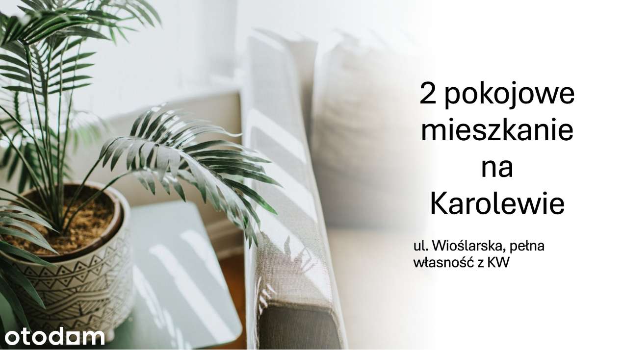2 pokojowe Mieszkanie 42,98 m2 Karolew, Pełna Własność z KW