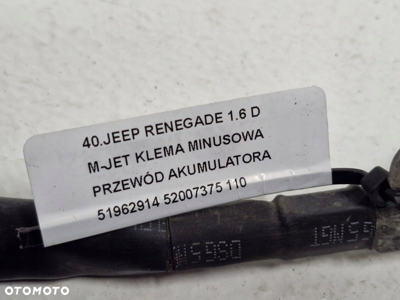 JEEP RENEGADE 1.6 D M-JET KLEMA MINUSOWA PRZEWÓD AKUMULATORA - 9