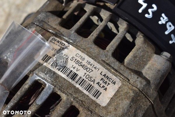 Alternator FIAT DOBLO OPEL COMBO ALFA MITO 1.3 MJET CDTI JTD 51854907 - 2