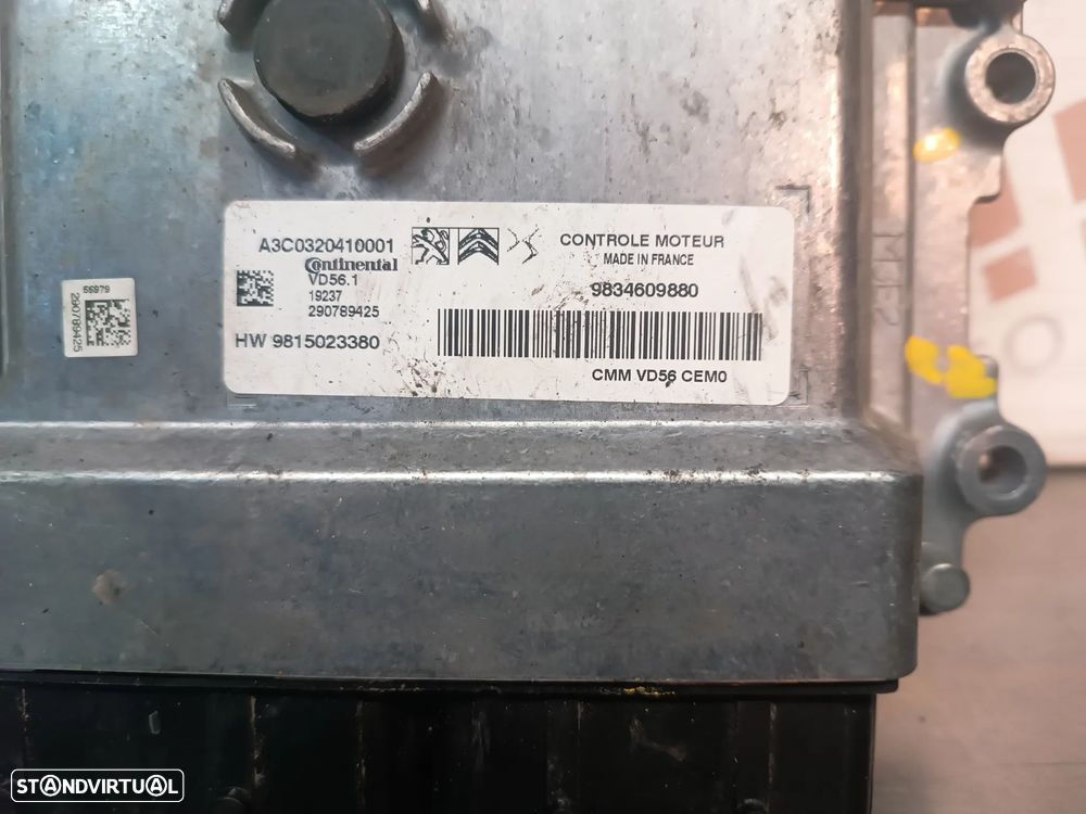 UNIDADE / CENTRALINA DO MOTOR PEUGEOT 208 2008 / CITROEN C3 II DS3 - OPEL CORSA F   1.2 PURETECH REF. A3C0320410001 9815023380 9834609880 - 2