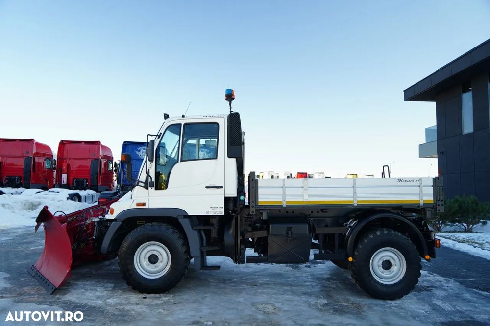 Mercedes-Benz UNIMOG U300 / 4X4 / BASCUNĂTOR 3 LATE / PLUG / MUNICIPAL / CUPLĂRI HIDRAULICE / EPS + AMBREIAJ - 4