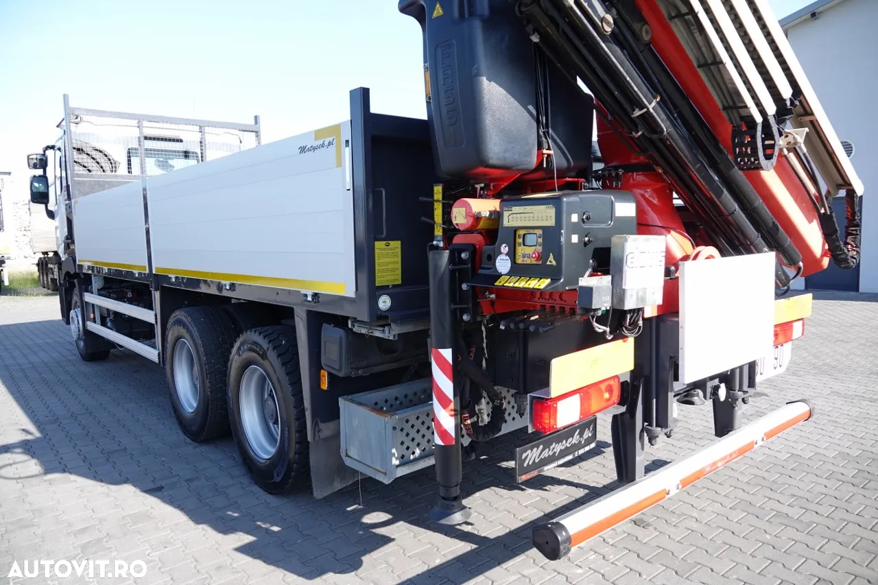 Renault C 380 / 6X4 / TRANSMISIE 6,4 M / + HDS FASSI F175A / CAPACITATE MAX DE RIDARE 7.535 KG / PRELUNGIE 12,3 M / ROTATOR / RADIO COMANDĂ / PNEURI 100% / IMPORTAT - 14