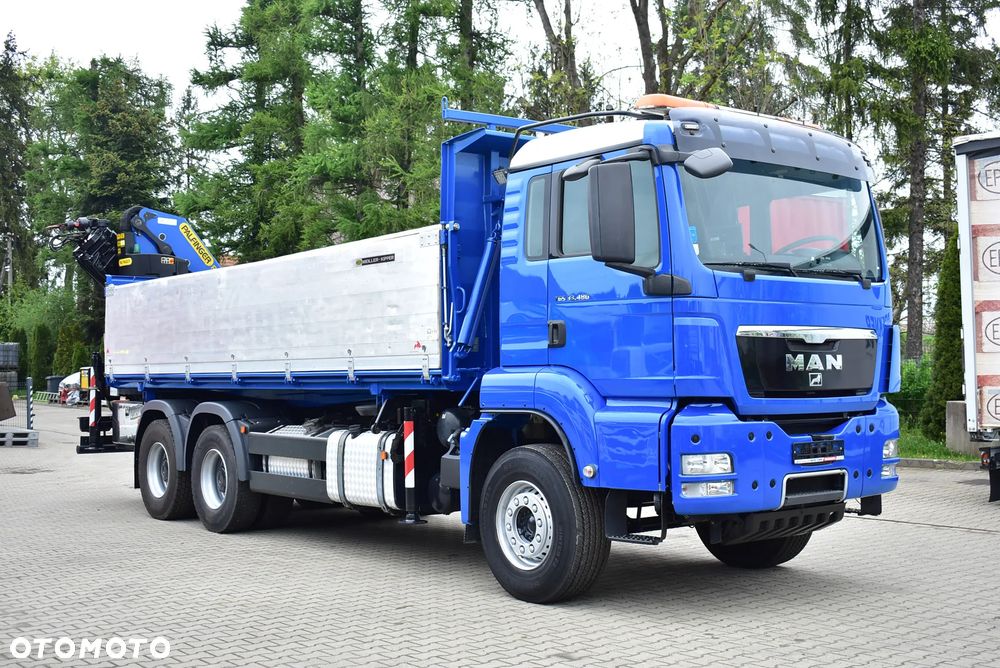 MAN TGS 33.480 6x4 BL Wywrotka 6.70m. + Palfinger PK 23002 SH / 5 i 6 Funkcja/ Rotator/  Retarder/ Pilot/ Kipper/ Kiper/ Crane/ HDS/ Kran/żuraw/ Manipulator / Sprowadzony ! - 2