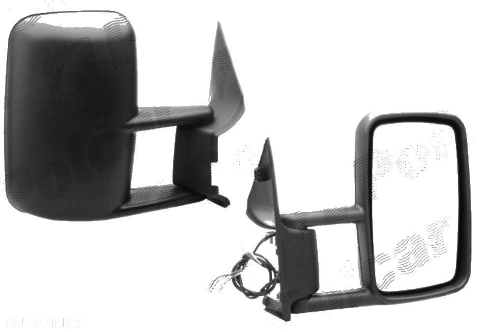 Oglinda exterioara VW LT2 05.1996-12.2005 Partea Dreapta Crom Convex Electrica Cu Incalzire 2D1857502C 2D1857502C01C 51.3495.20122H, carcasa neagra, cu 5 pini - 1
