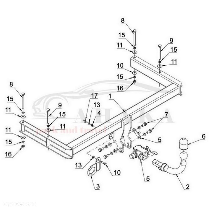 Hak Holowniczy Automat Do Vw Volkswagen Passat B5 Sedan 2000-2005 (Poza 4 Motion) - 3
